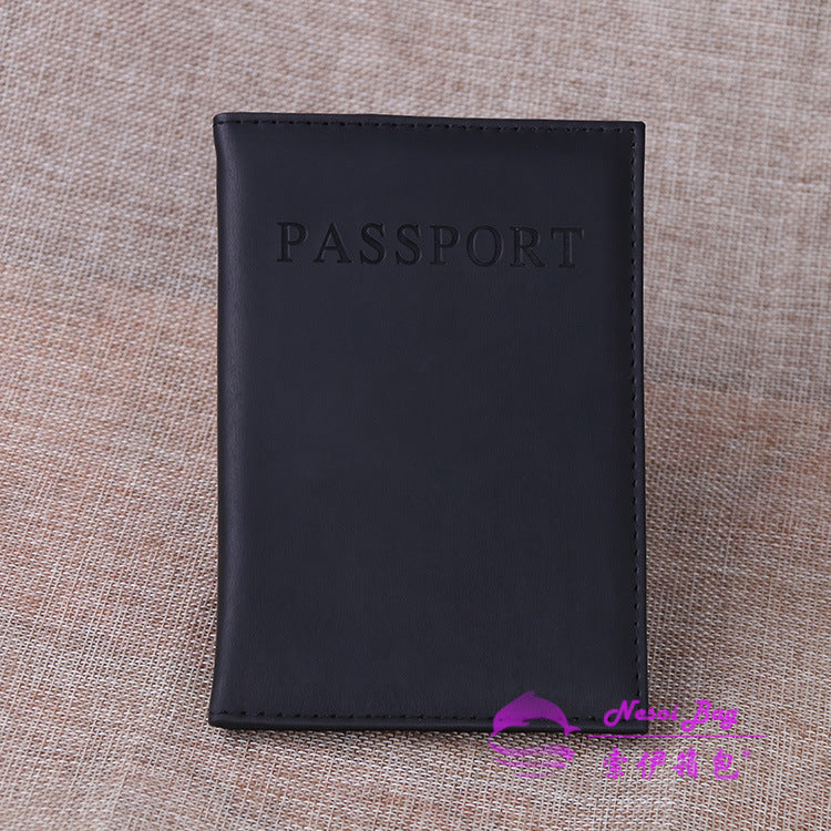 High Quality English PU Leather Passport Holder