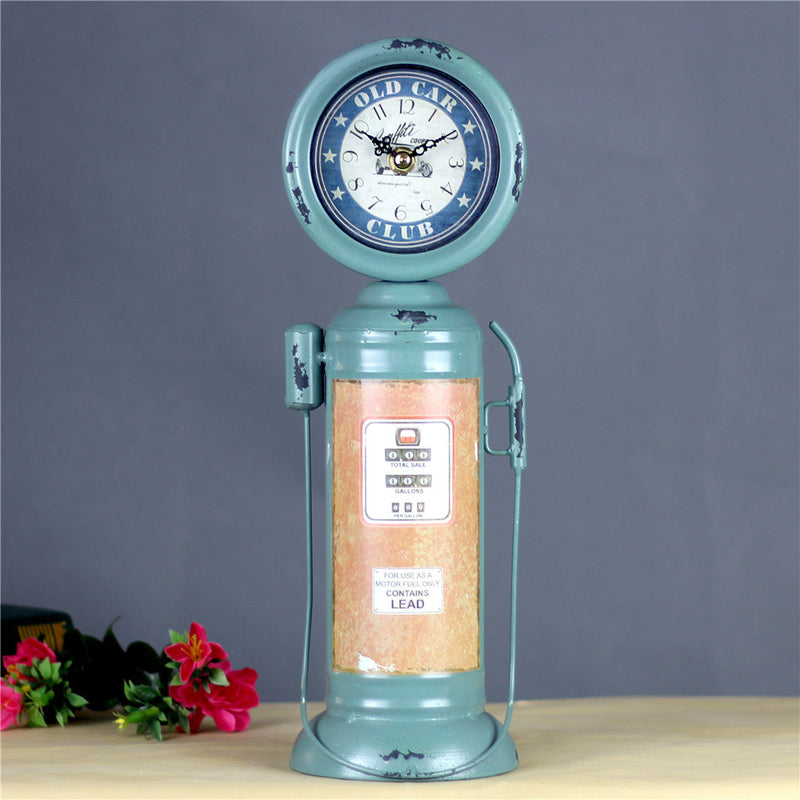 Creative Desk Clock - Home Watch - Gas Gun Shaped Metal Craft Ornament - Gift