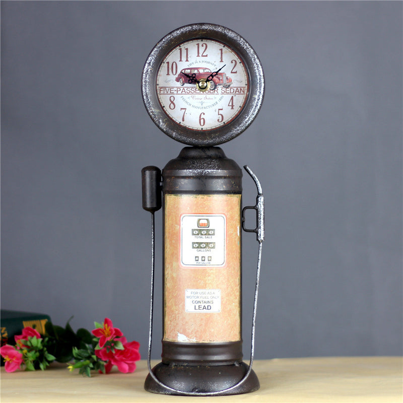 Creative Desk Clock - Home Watch - Gas Gun Shaped Metal Craft Ornament - Gift