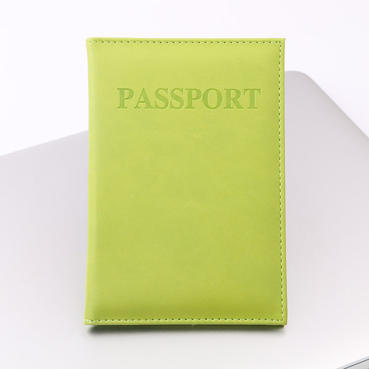 High Quality English PU Leather Passport Holder