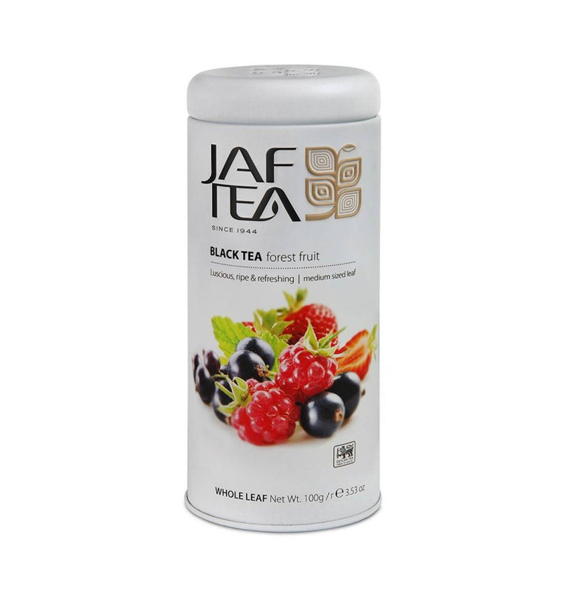 JAF TEA - Forest Fruit - Whole Leaf Flavoured Black Tea - 100g Metal Tin