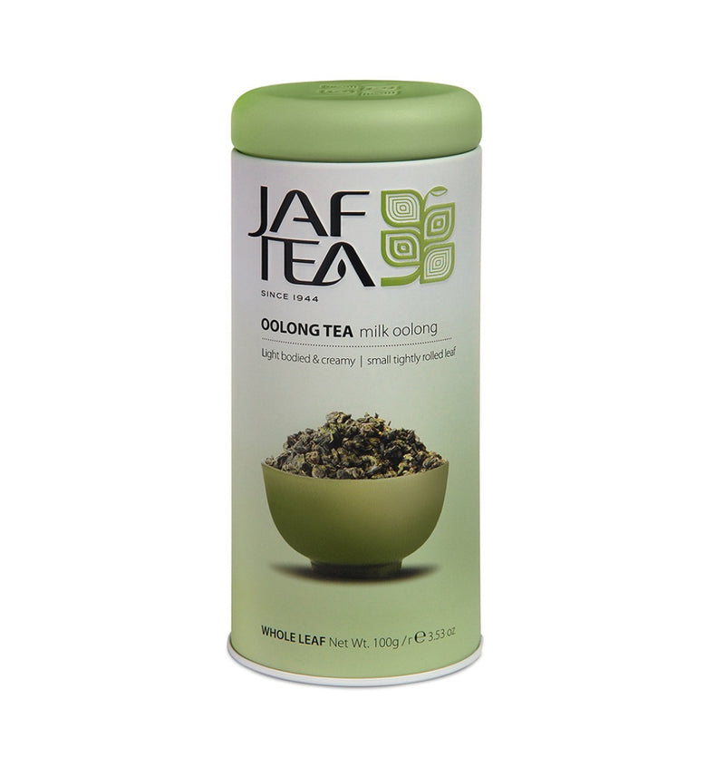 JAF TEA - Oolong Tea - Milk Oolong Tea - Flavoured Whole Leaf Oolong Tea - 100g Metal Tin