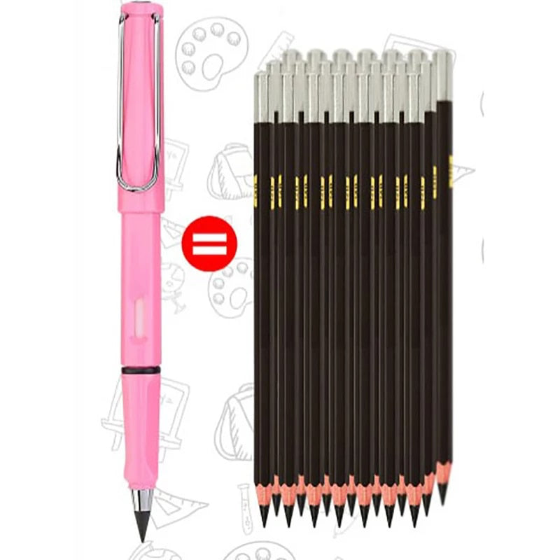 1 PC Unfinished Pencil - No Need To Sharpen Not Easy To Break Not Dirty Hand - Erasable Art Painting Sketching School Supplies