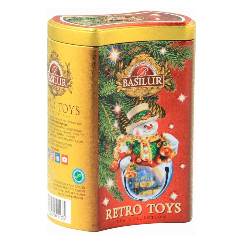 BASILUR TEA - Retro Toys Black Tea - With Cranberry and Pineapple Leaf - Whole Leaf Black Tea - 75 g