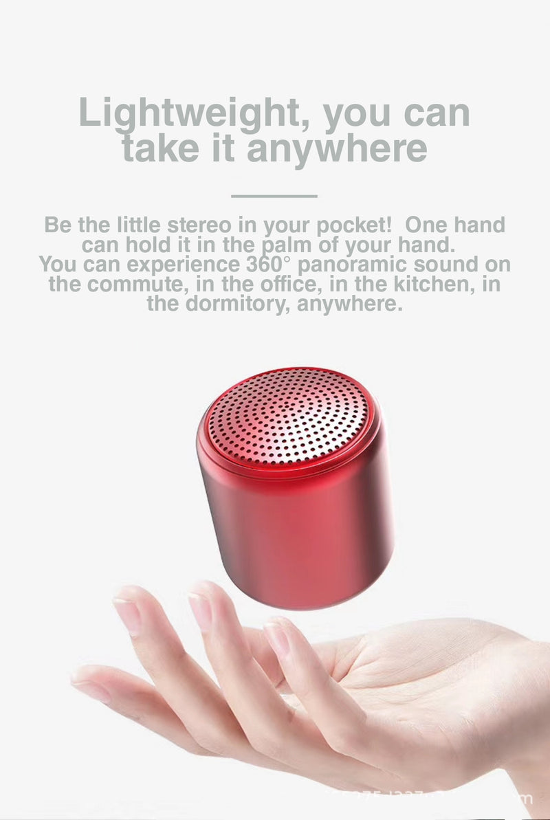 New Macaron Bluetooth Small Speaker - Creative Mini Portable Round Small Steel Cannon Audio