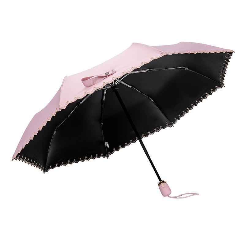 Three Folding Umbrella - Fully Automatic Umbrella - Large Double Women&