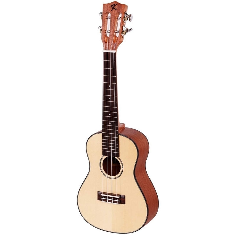 Kaka Solid Top Tenor 26" Ukulele – Spruce Inlay Ukulele  - With Beginner Kit includes Cover, Picks (5 pcs), Tuner, Strap