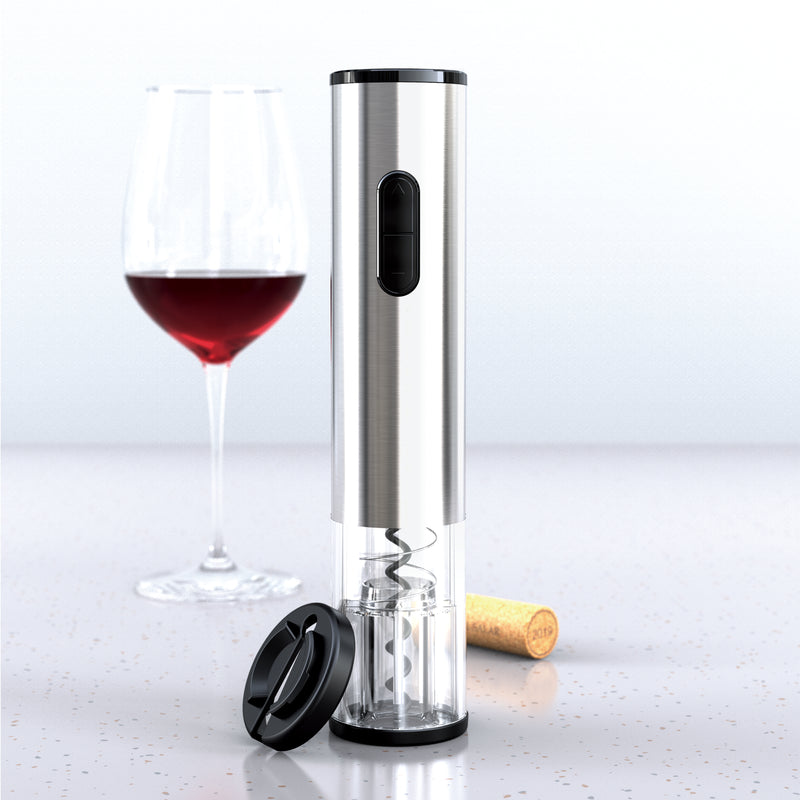 Electric Wine - Include Electric Wine Opener - Foil Cutter - Electric Wine Opener is Stainless Steel