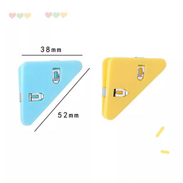 1 PC Mini Corner Clips Set Bookmark Transparent & Solid Colorful - Page Holder Paper Clip Clamp File Index Photo Office School