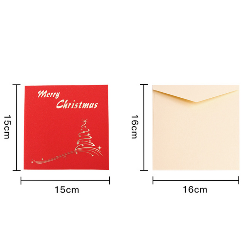 Christmas 3D Pop Up Card - Christmas Tree Three-Dimensional Greeting Card