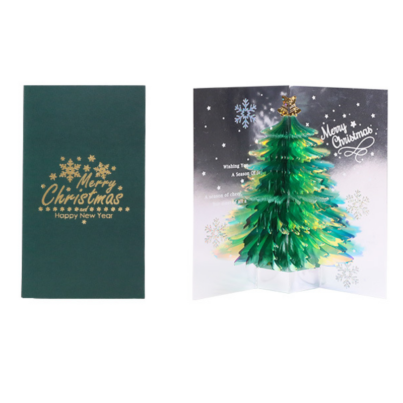 Christmas 3D Pop Up Card - Sparkling Christmas Tree Tridimensional Display