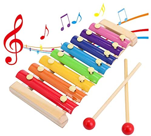 Children Hand Knocks The Xylophone