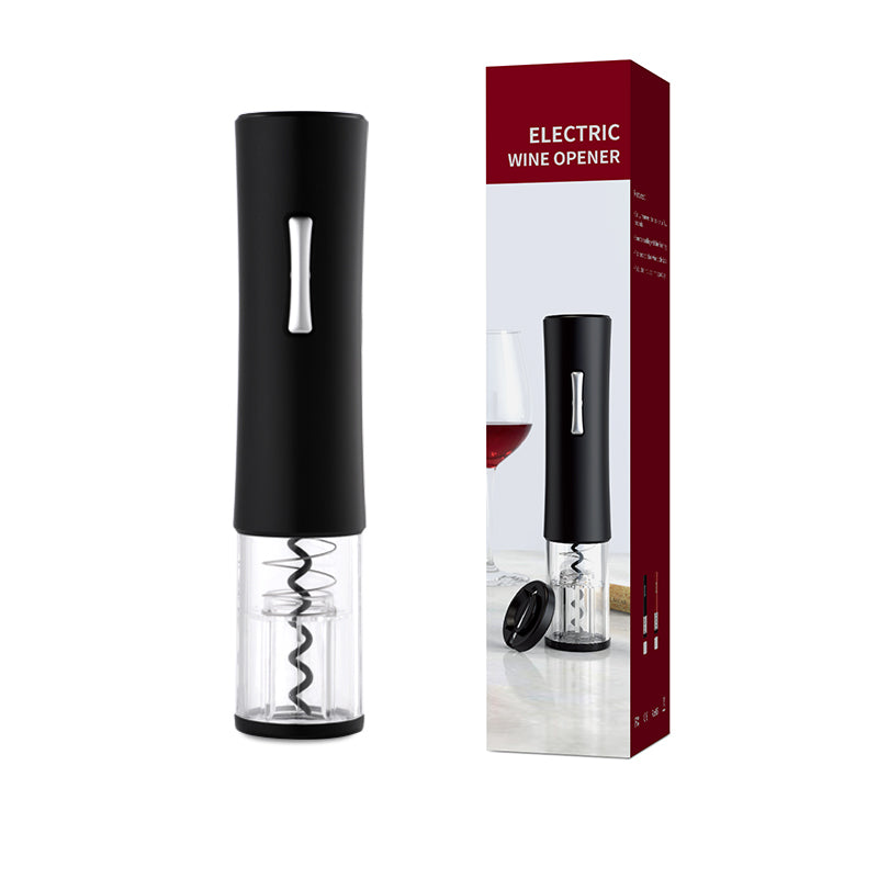 Electric Wine Bottle Opener with Foil Cutter - Automatic Single Button Action - Battery Operated - Fast Corkscrew Remover - Perfect for Restaurant - Hotel Party and Home Use