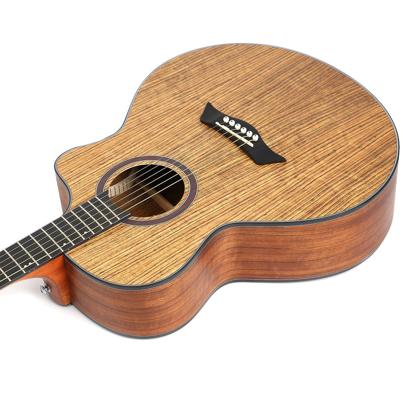 Deviser Acoustic 40" Guitar – Brown – Full Walnut