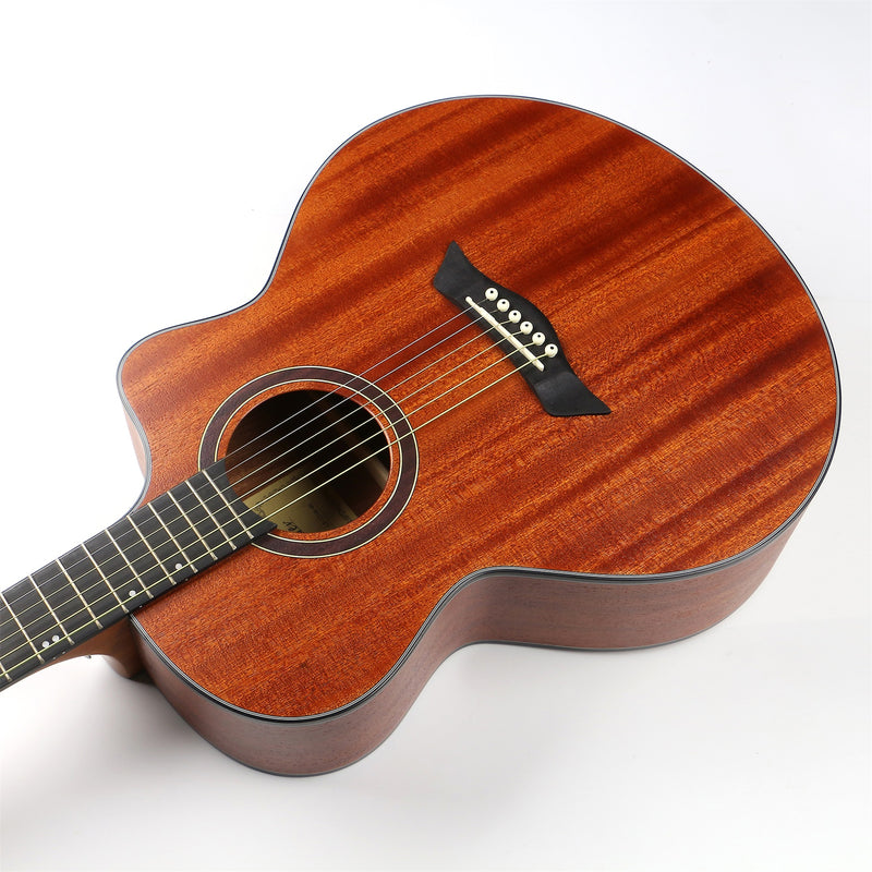 Deviser Acoustic 40" Guitar – Wood Color – Mahogany