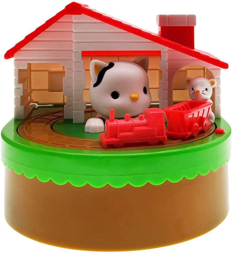 Cat Piggy Bank - Stealing Money Cat Piggy Bank - Cat Catch Mouse Train Electric Music Coin Children Piggy Bank