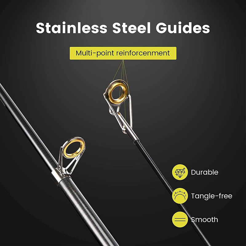 Telescopic Fishing Pole - Portable Collapsible Fishing Rod - for Travel Saltwater Freshwater Fishing