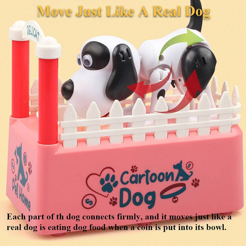 Puppy Money Bank Toy - Funny Coin-Eating Dog Piggy Bank Electric Money-Eating Dog Coin Bank - Creative Doggy Saving Box for Kids