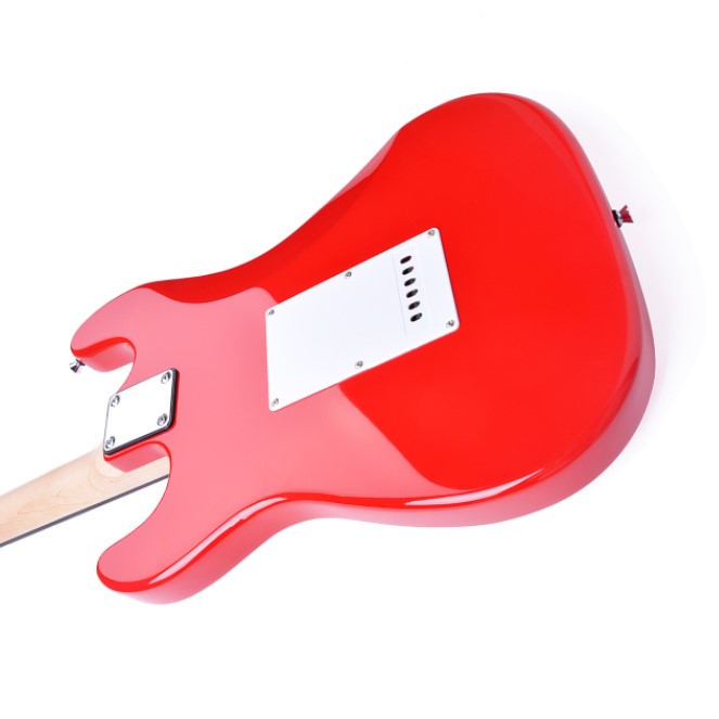 Deviser Electric Guitar - Red - Basswood - With Beginner Kit Includes Cover, Picks (5 pcs), Tuner, Strap, Electric Guitar Cable