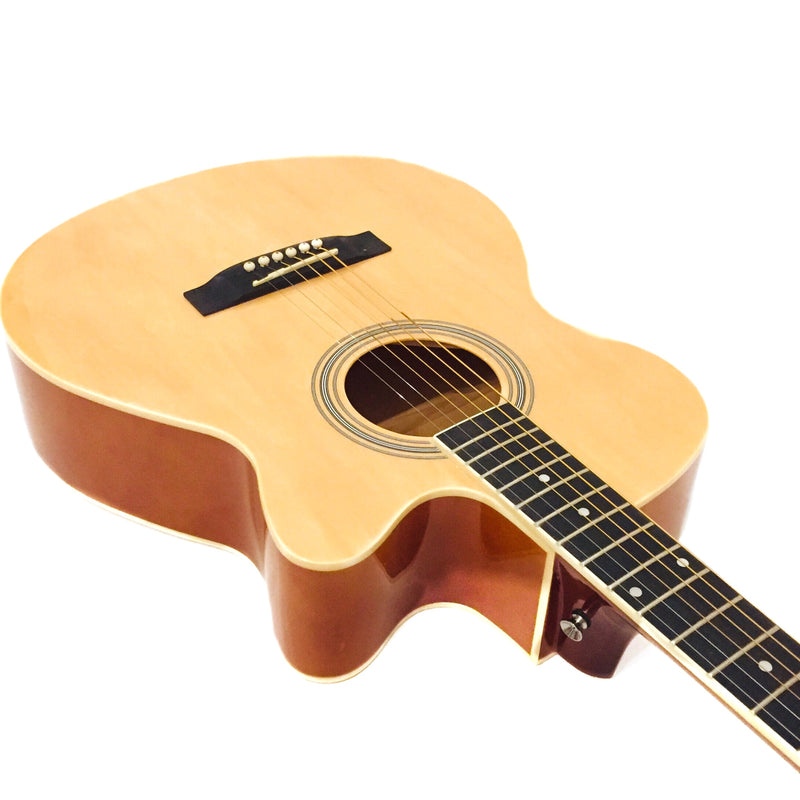 Caravan Music Acoustic 40" Guitar – White – Basswood