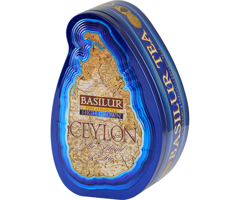 BASILUR TEA - Island of Tea - High Grown- Whole Leaf Black Tea - 100g Metal Tin