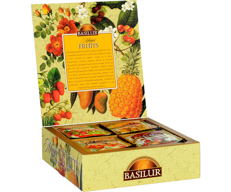 BASILUR TEA - Tea Bag - Fantastic Fruits Assorted - Foil Enveloped Tea Bags 40 Bags