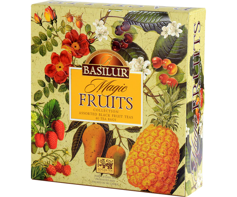 BASILUR TEA - Tea Bag - Fantastic Fruits Assorted - Foil Enveloped Tea Bags 40 Bags