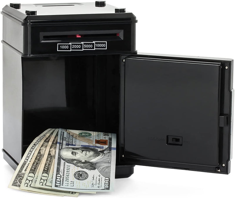 Electronic Password Piggy Bank - Cash Coin Can Money Locker Auto Insert Bills Safe Box Password ATM Bank Saver - Birthday Gifts for Kids