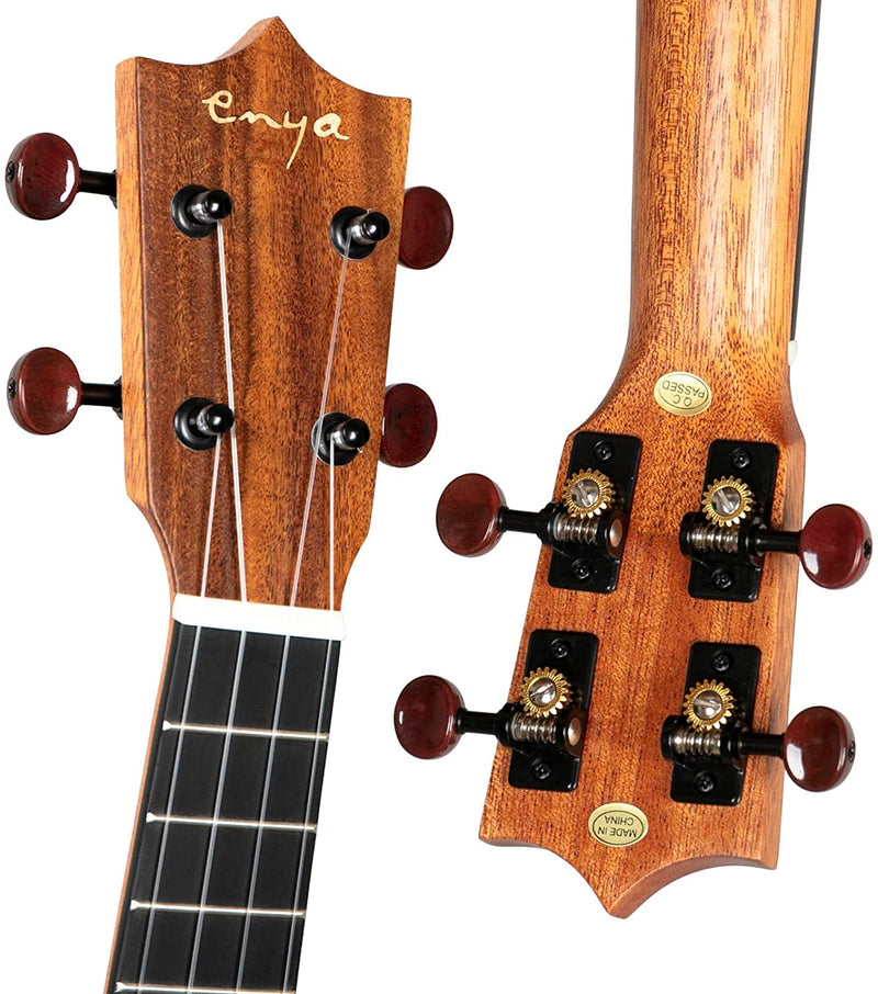 Enya X1 HPL Soprano 21" Pineapple Ukulele - KOA Travel Ukulele  - With Beginner Kit includes Cover, Picks (2 pcs), Capo, Tuner, Strap, Finger Sand Shaker, Polish Cloth,  Strings and Allen Key