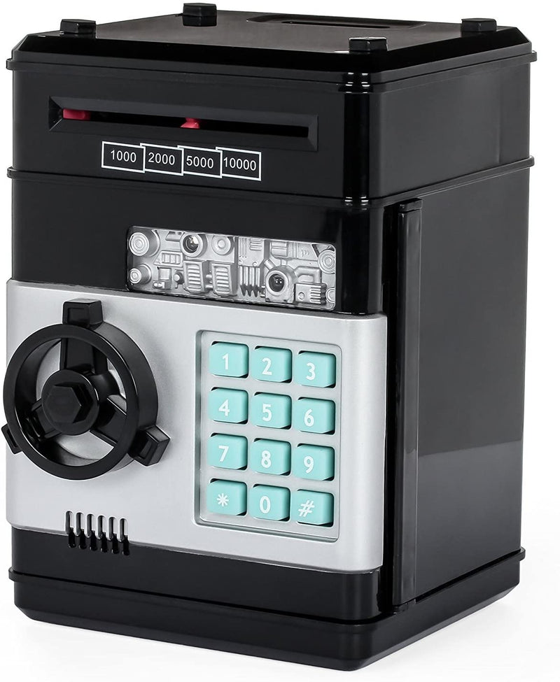 Electronic Password Piggy Bank - Cash Coin Can Money Locker Auto Insert Bills Safe Box Password ATM Bank Saver - Birthday Gifts for Kids