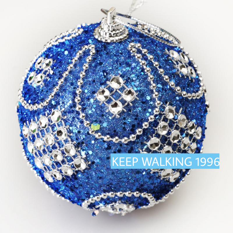 Christmas Balls Ornaments - 1 Pc Beautiful Ball Flower & Lozenge Style for Xmas Tree Decorations - 80 mm