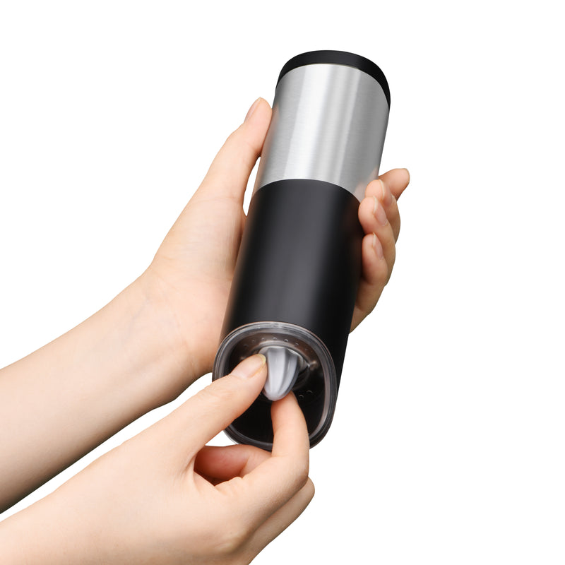 Electric Grinder - Gravity Sensing Mini Smart Salt and Pepper Grinder - Stainless Steel