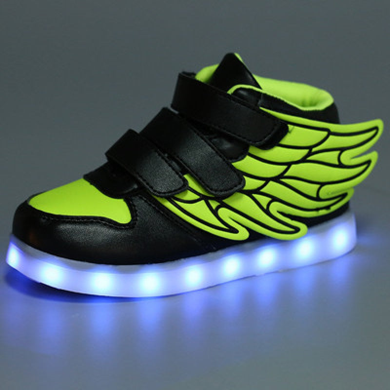 LED Light Colorful Lighting Dance Shoes - USB Rechargeable Fluorescent and Luminous Shoes - Men&