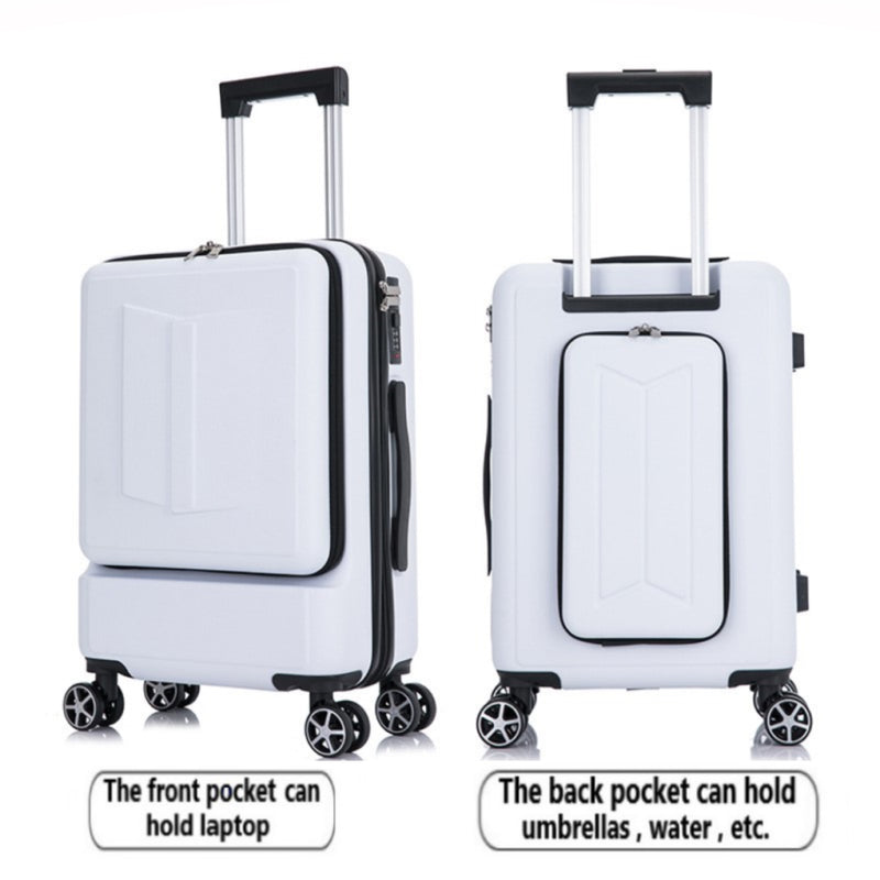 Business Travel Luggage With Front Laptop Pocket - 20 Inch Carry On - Directly Board