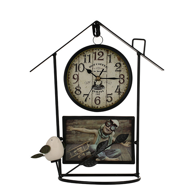 Vintage Iron Birdcage Wall Clock - Decorative Clocks - Home Decorations - Living Room Clocks