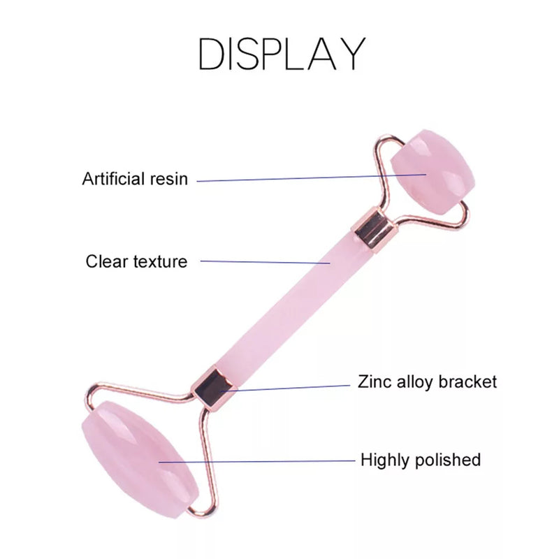 Pink Quartz Roller - Facial Massage Tool