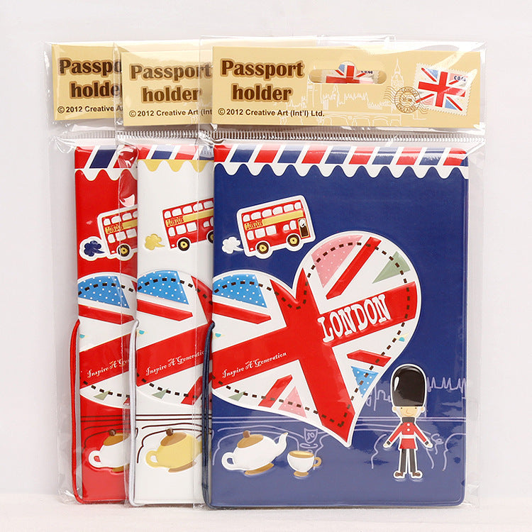 British London Passport Holder - 3D Embossed Passport Holder