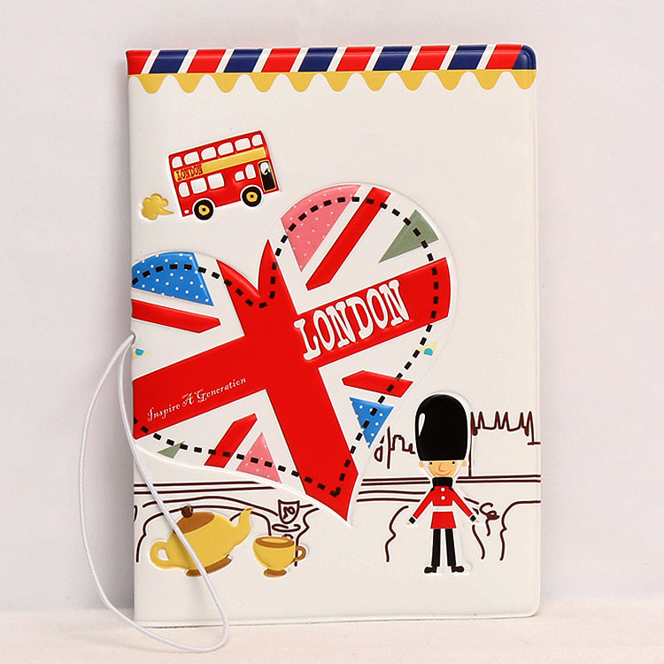 British London Passport Holder - 3D Embossed Passport Holder