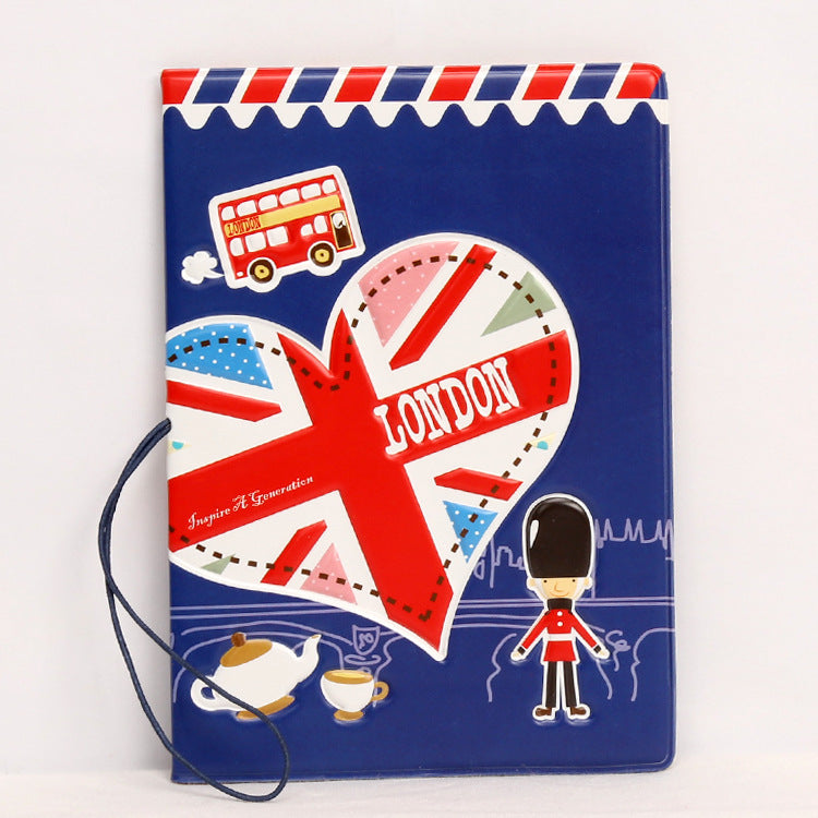 British London Passport Holder - 3D Embossed Passport Holder