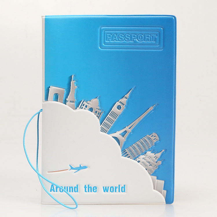 Around the World Travel Passport Holder - 3D Embossed Passport Holder