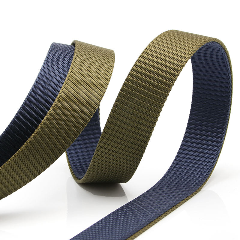 Nylon Belt - Canvas Casual Belt - Round Buckle - Lightweight Quick Dry Solid Color Belt  - Coffee