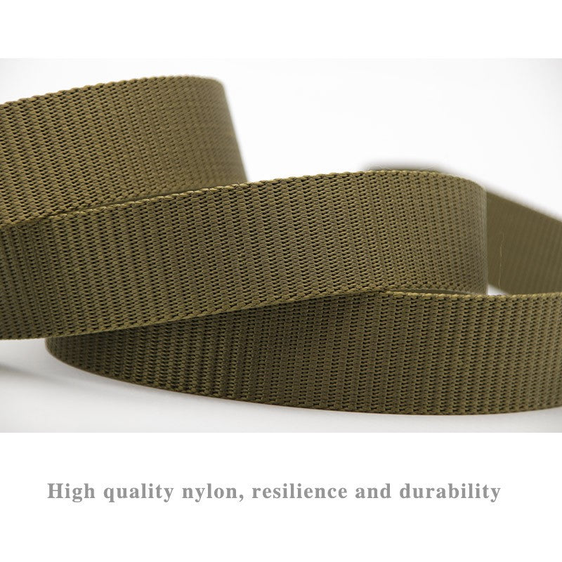 Nylon Belt - Plastic Buckle Hypoallergenic Canvas Quick Dry Belt - Lightweight Outdoor Sports Leisure Belt - Grey