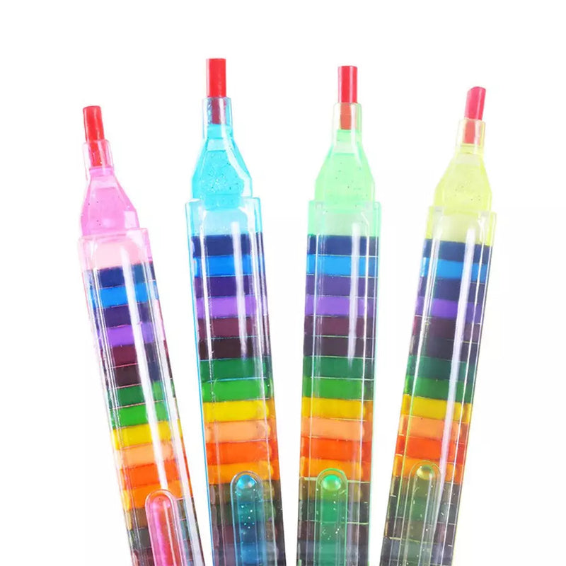 1 PC 20-Color Kawaii Crayons Oil Pastel Random Color - Creative Colored Graffiti Pen For Student School Painting Drawing Cute Stationery Supplies