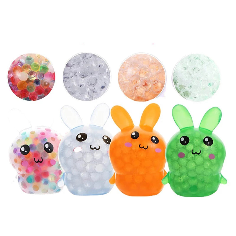 Easter Rabbit - Bead Squeezable Soft Toy - Cartoon Decompression Toy