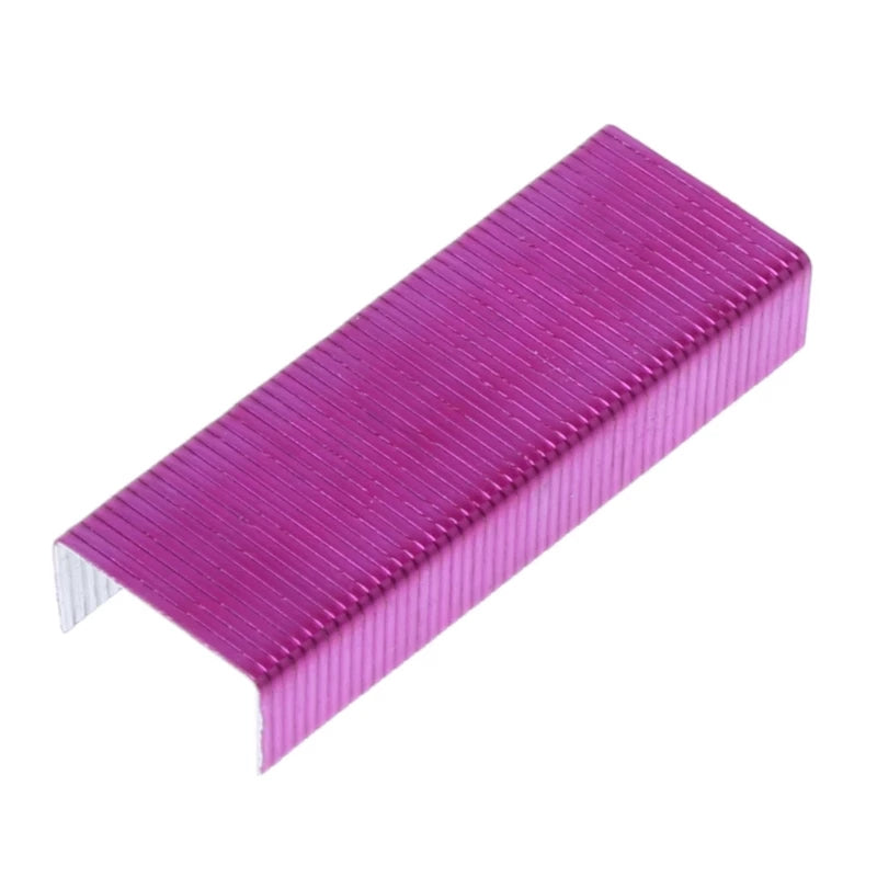 800 Pcs/Box 12mm Creative Colorful Metal Staples - No.12 24/6 Binding Stapler - Office Binding Supplies School Stationary