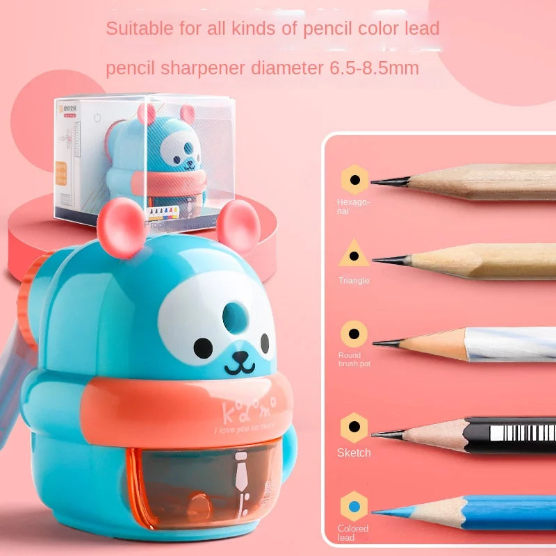 Creative Cute Cartoon Hand-cranked Pencil Sharpener - Sports Car Model Automatic Pencil Sharpener - Student Stationery  Gifts