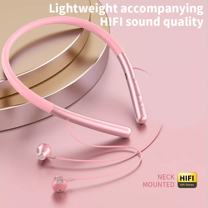 Sports Headset - Hanging Neck Wireless Magnetic Inhalation Ear Type - Universal Endurance Magnetic Waterproof Earphone - 58 Hours Long Standby