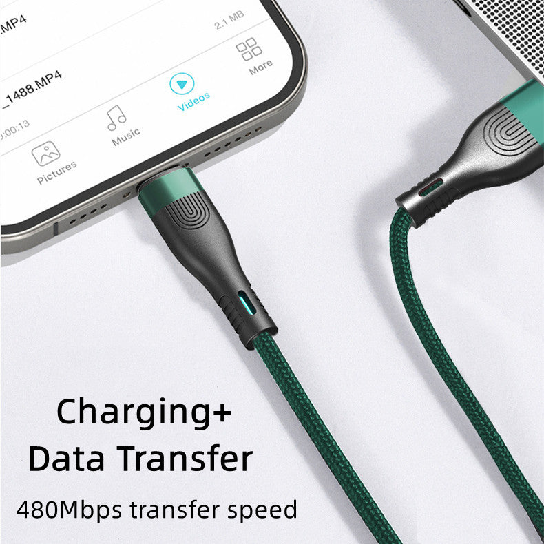 6A 66W Mobile Phone Charging USB Data Cables for iphone Android Type C -  Nylon Braided Fast Charging Mobile Phone Data Cable