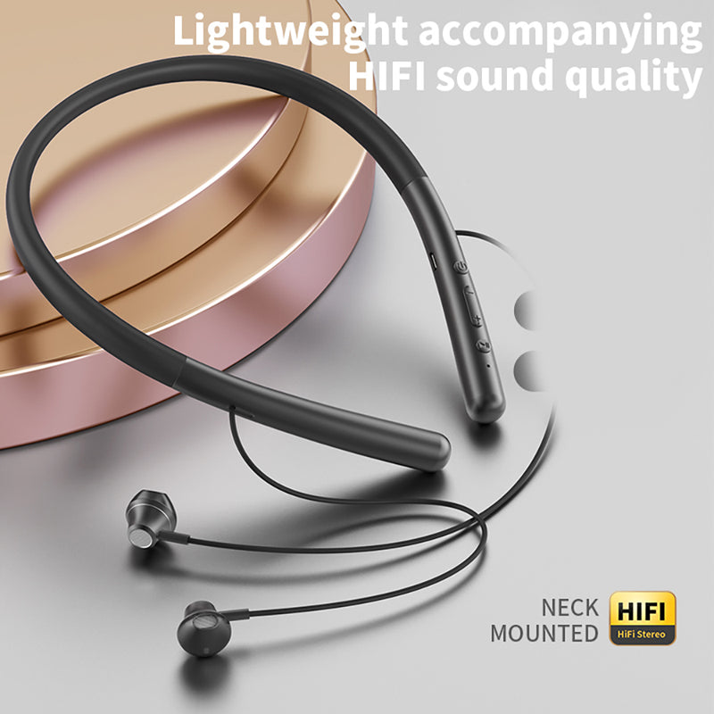 Sports Headset - Hanging Neck Wireless Magnetic Inhalation Ear Type - Universal Endurance Magnetic Waterproof Earphone - 58 Hours Long Standby