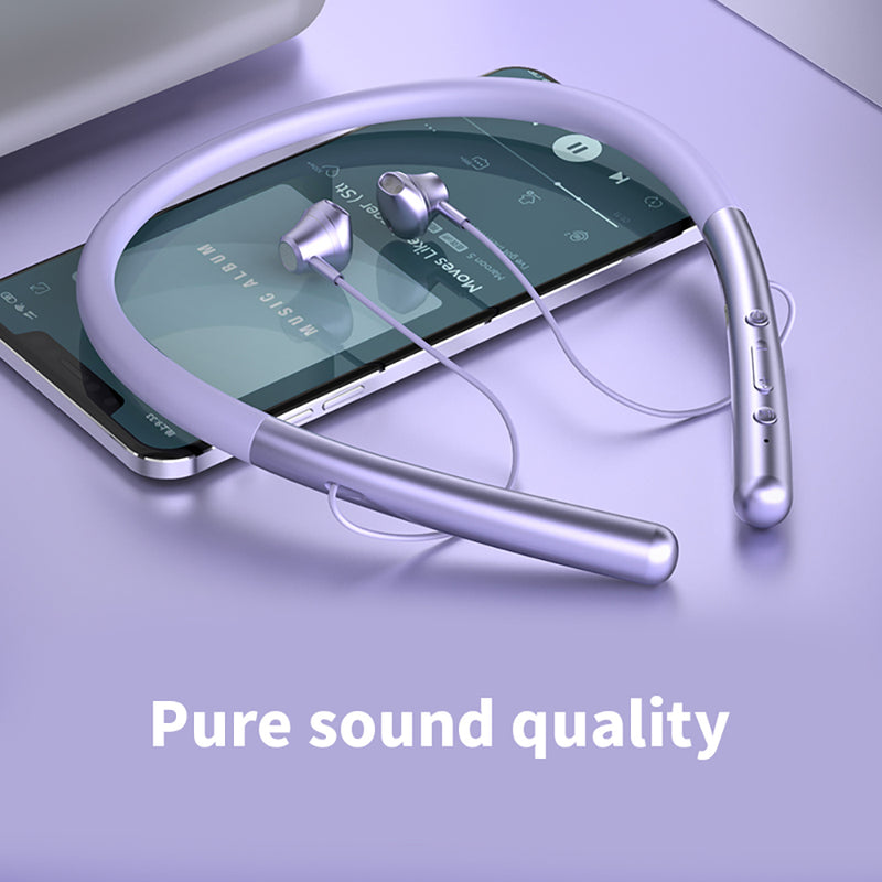 Sports Headset - Hanging Neck Wireless Magnetic Inhalation Ear Type - Universal Endurance Magnetic Waterproof Earphone - 58 Hours Long Standby